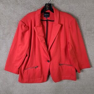 Christian Siriano Jacket Women XXL Pink Knit Blazer Runway Style Single Breasted